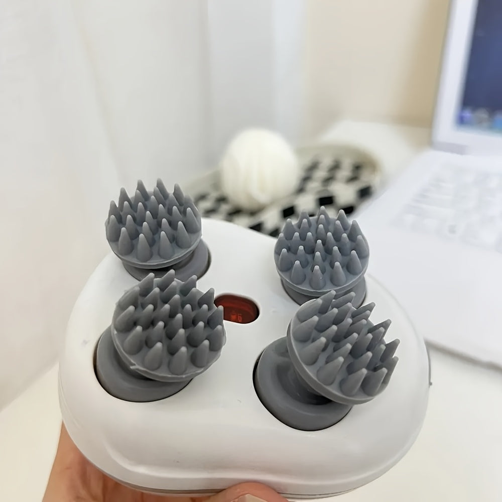 USB Rechargeable Electric Scalp Massager Full-Body Deep Relaxation 8 Tentacle 360°