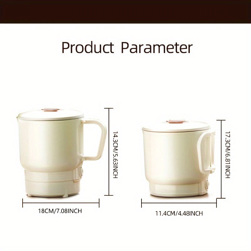 Portable Electric Foldable Kettle Stainless Steel 500ml Travel Hot Water