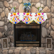 Easter Bunny Mantel Scarf Table Runner for Fireplace Door Window Decor 49.78cm x 199.9cm