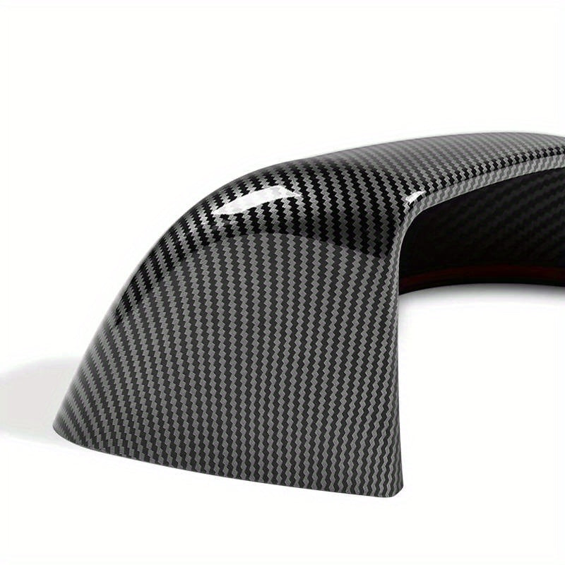Rearview Mirror Cover Carbon Fiber Trim for Tesla Model Y Matte Finish