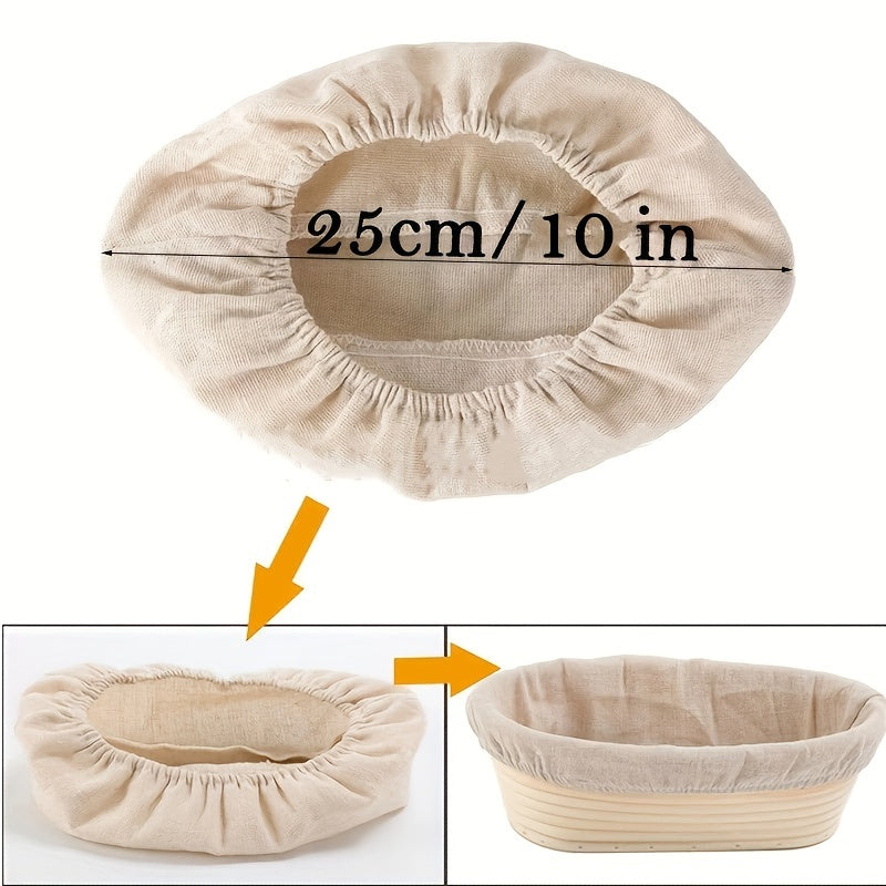 Cloth Bread Proofing Basket Liners Rustic Style Eco-Friendly Baking Accessories Bundle