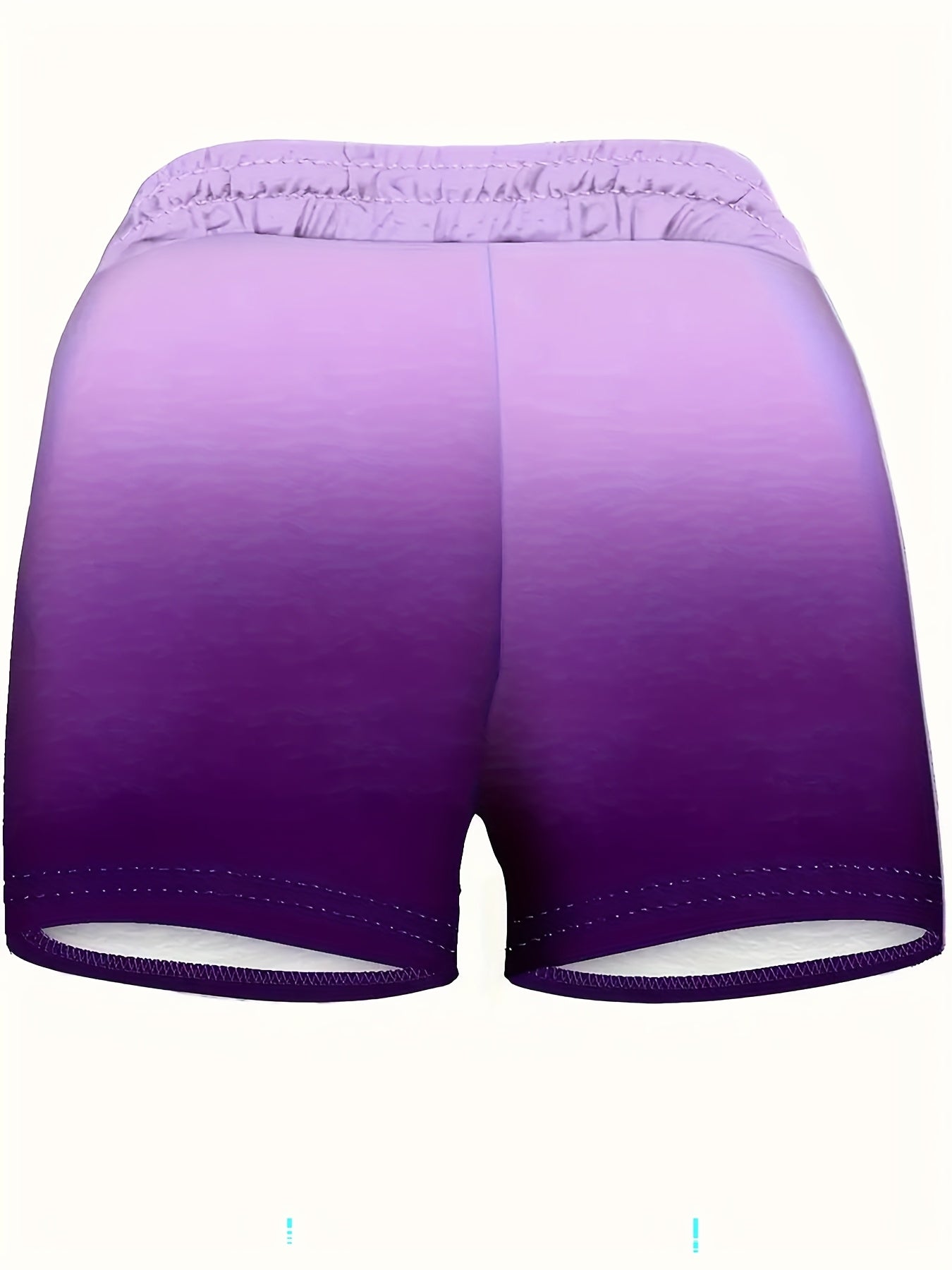 Women's Plus Size Summer Casual Gradient Drawstring Shorts Light Gray to Black