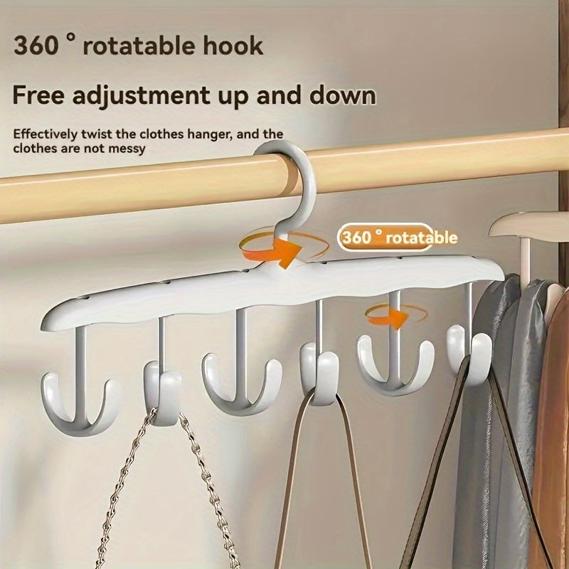 Ganchos giratorios de plástico 3 unidades para corbatas, ropa interior, camisetas, faldas, organizador de armario
