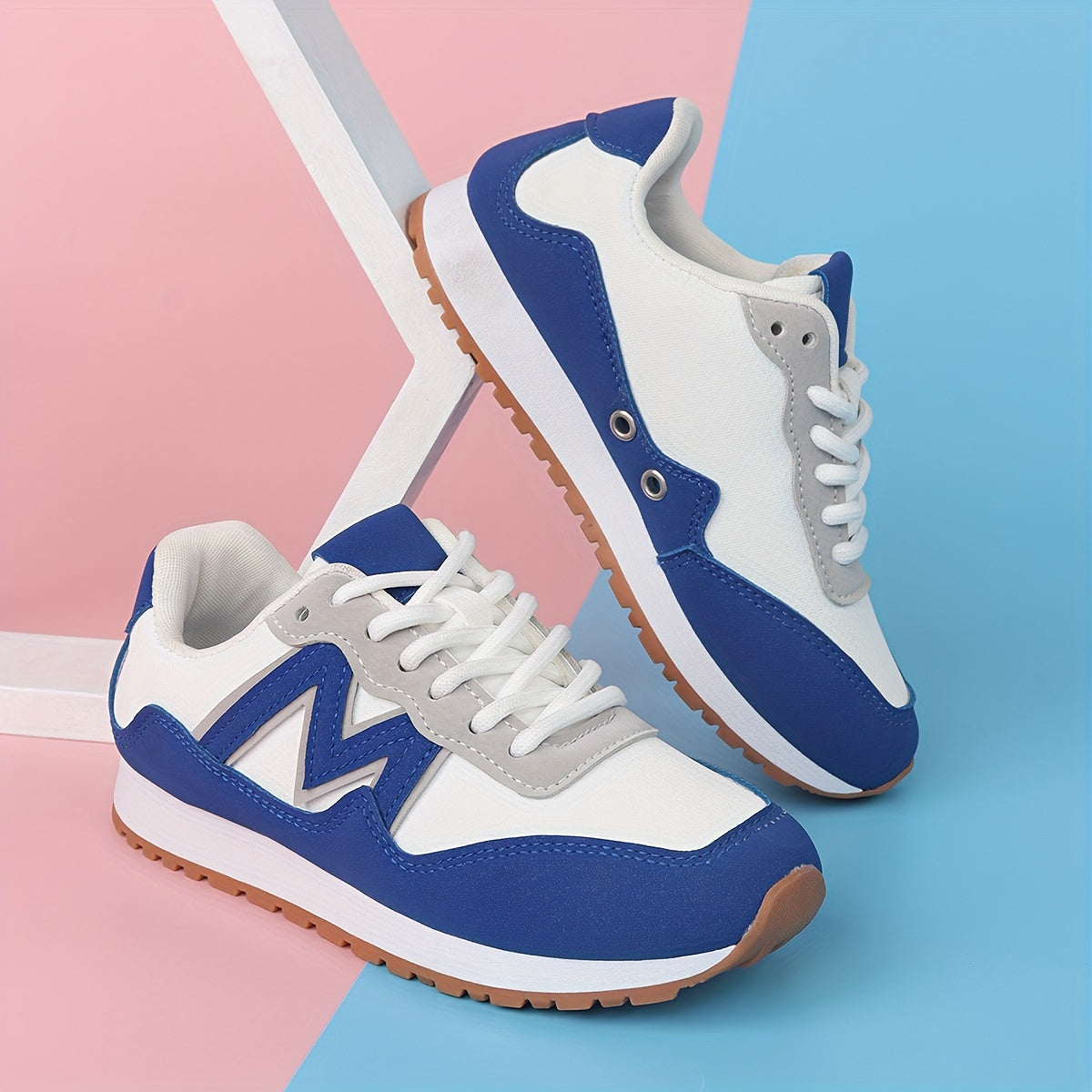 Kids Boys Girls Sneakers Low Top Lace-up Sports Shoes Blue Green Silver PU Lightweight Comfortable