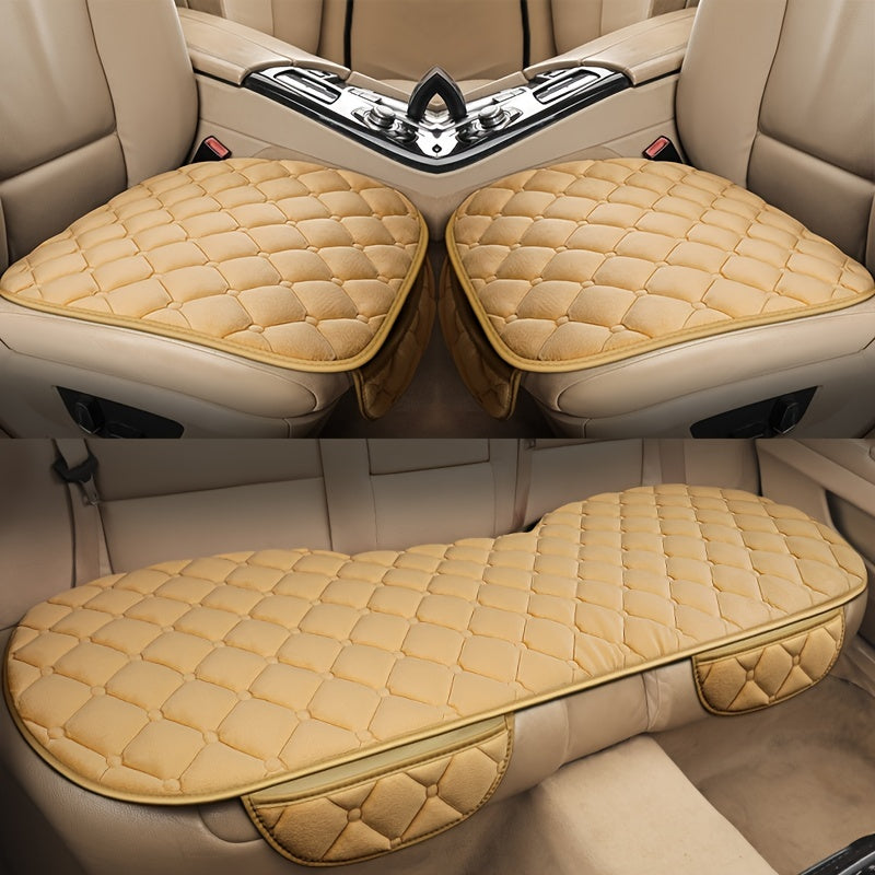 Winter Plush Car Cushion Set Warm Automotive Seat Covers