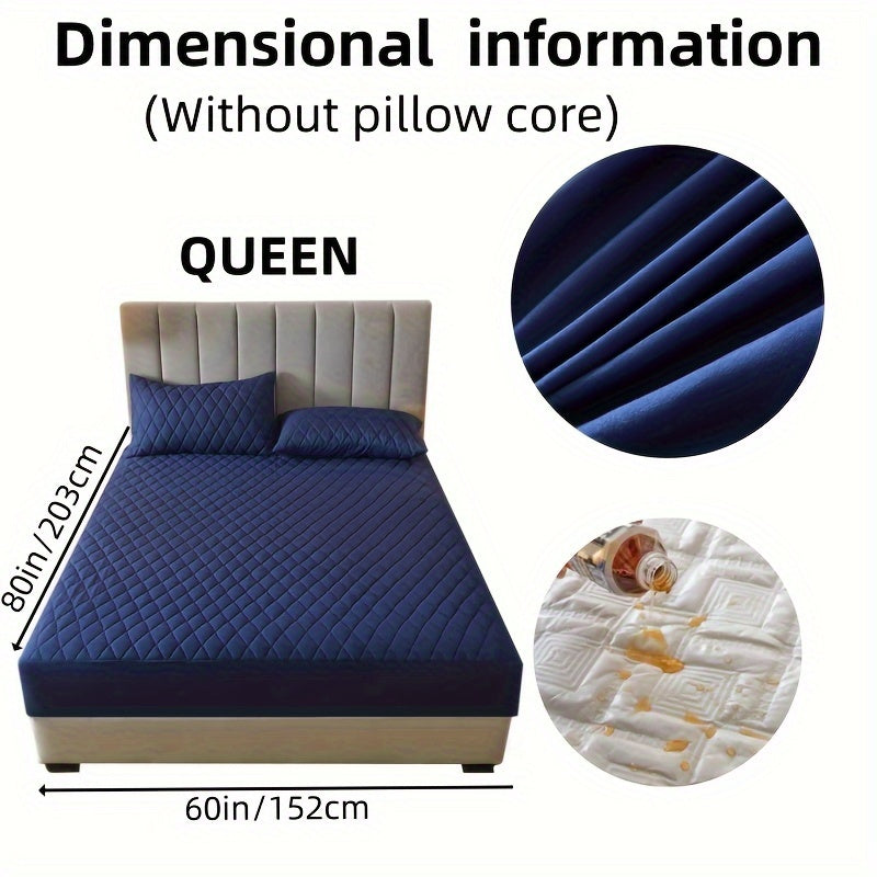 Fitted Sheet Set for 2/3 Bed Waterproof Deep Pocket Pillowcases Bedroom Guest Hotel