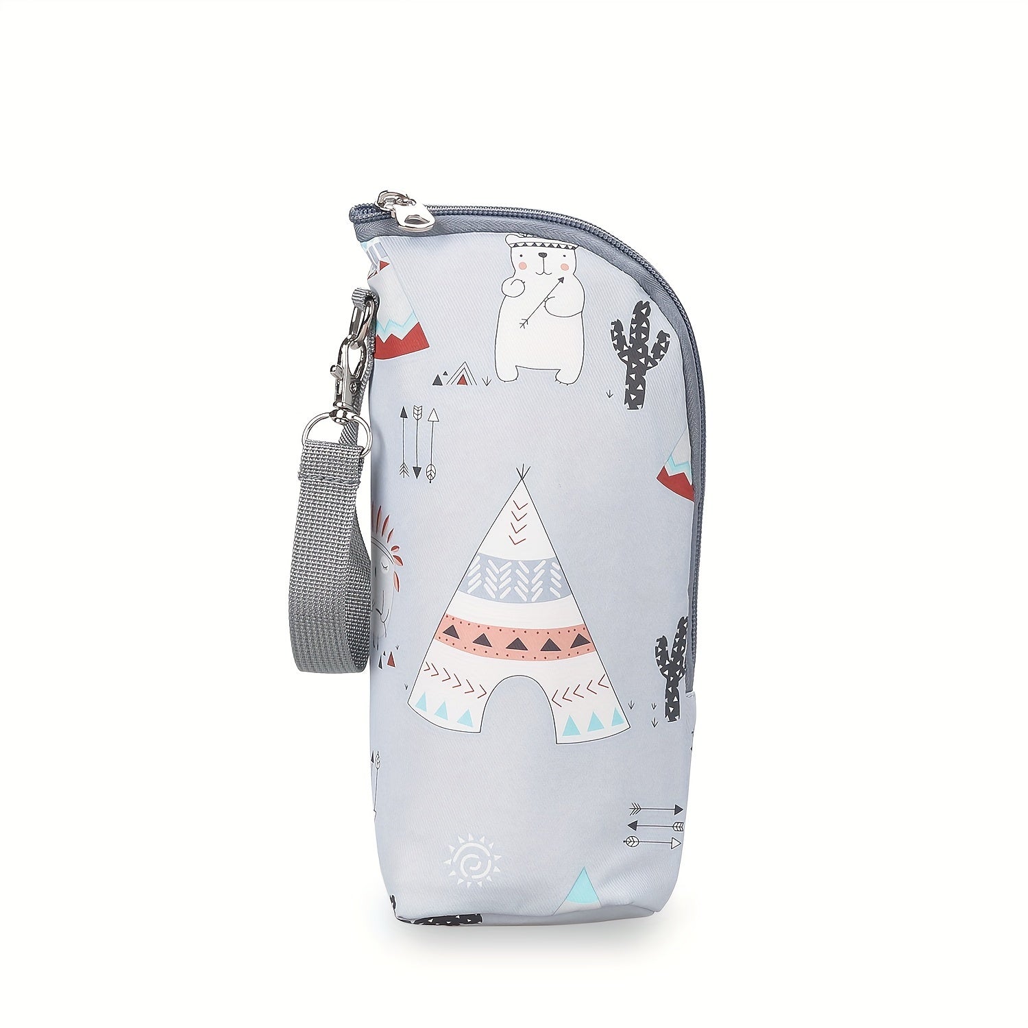 Bolsa aislante para botellas para alimentar, portabebidas portátil con película de aluminio