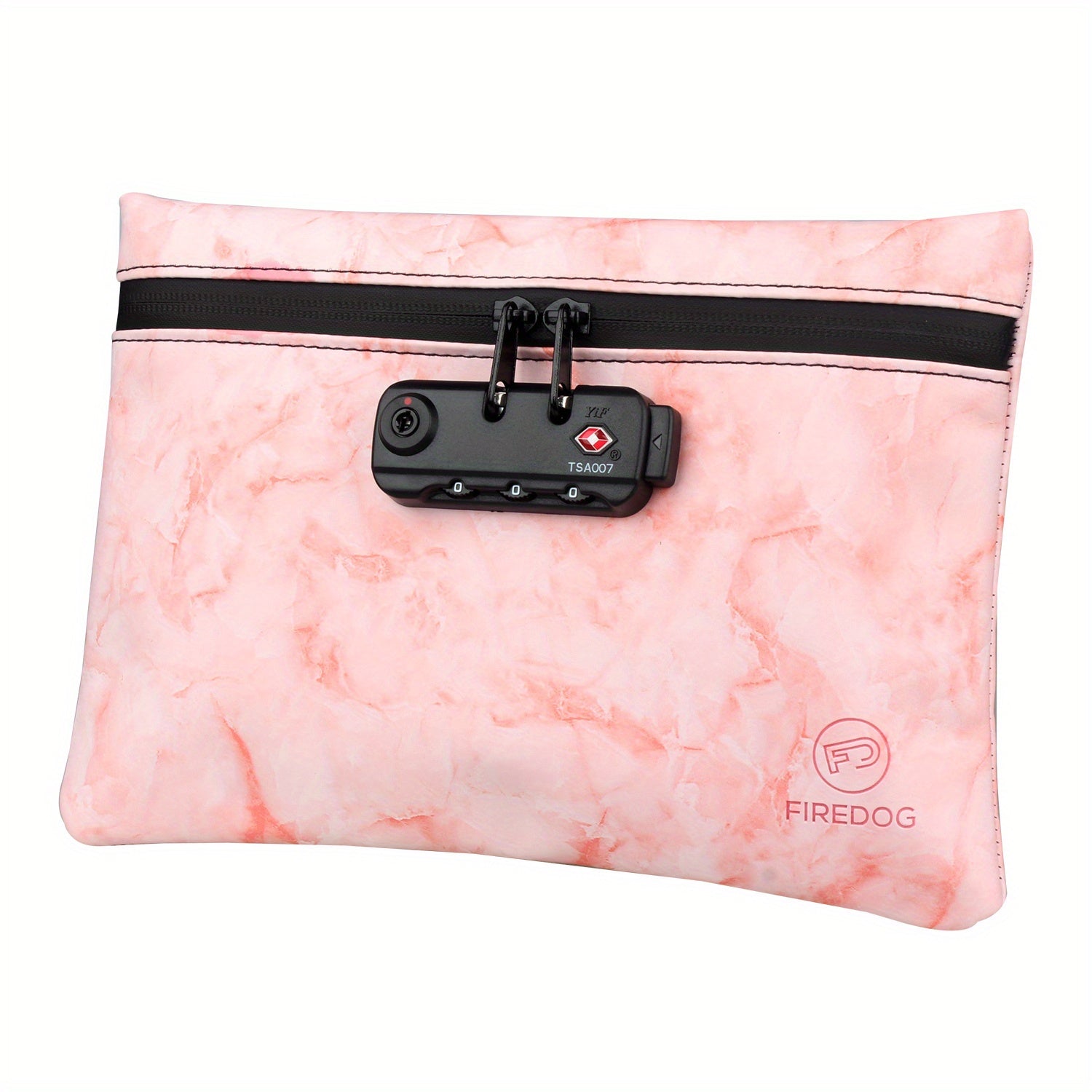 Smell Proof PU Leather Pouch Lockable Carbon Lined Storage Bag for Accessories