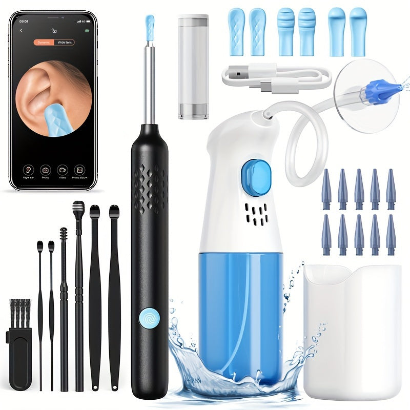 Wireless Earwax Removal Tool with Camera Light and Silicone Attachments for Safe Ear Cleaning