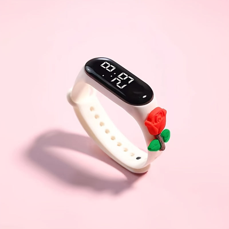 Kids Digital Sports Watch Silicone Band Non-Waterproof LED Touch Screen