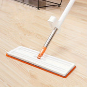 Flat Mop for Home Use, Rotating Design, Water Absorbing, Stainless Steel Pole