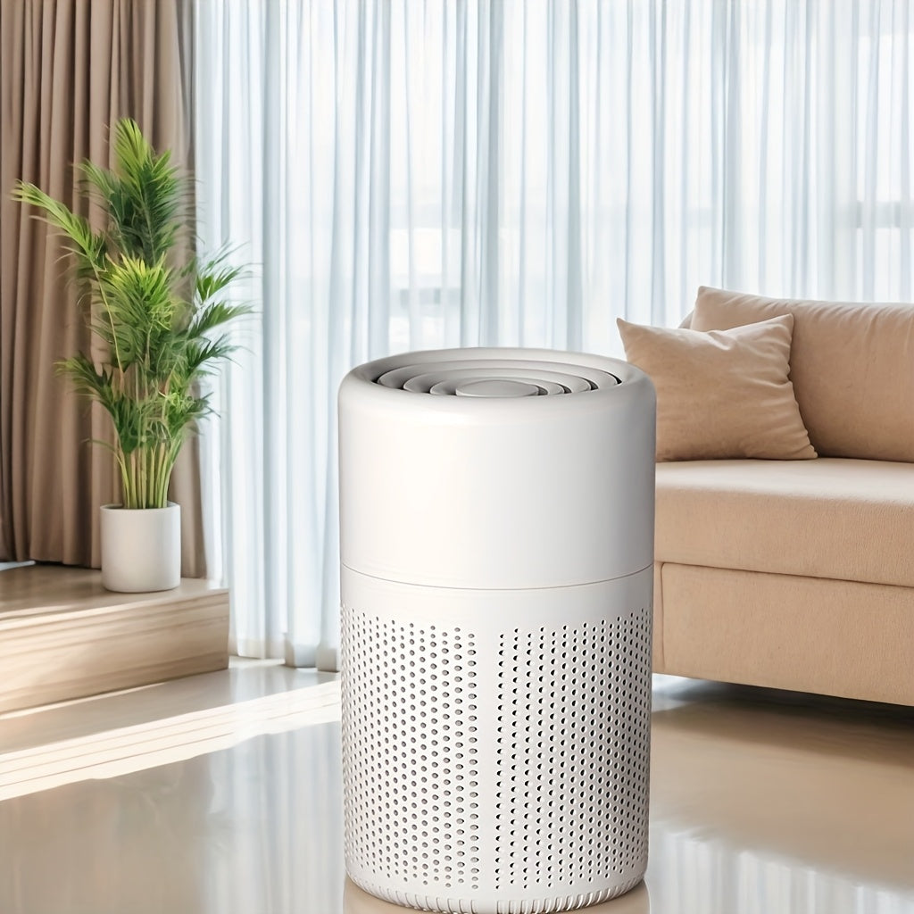 White USB Air Purifier for Bedroom Living Room Car Office Dust Smoke