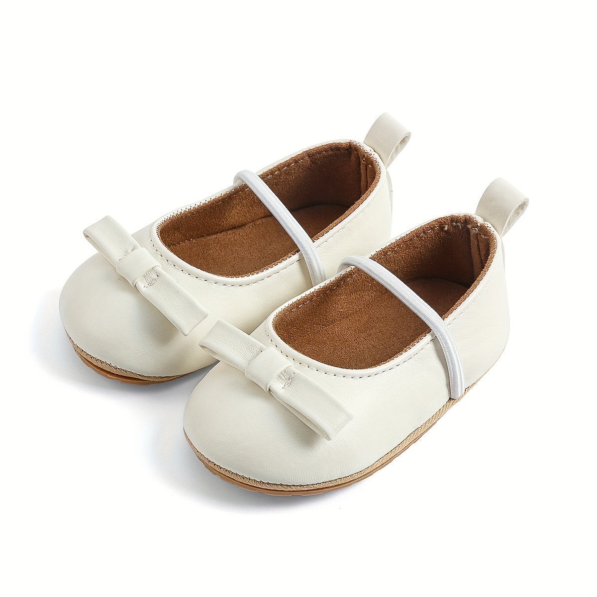 Girls Children's Ballet Flats in PU with Bow, Non-Slip Sole, Flexible, for Daily and Special Occasions