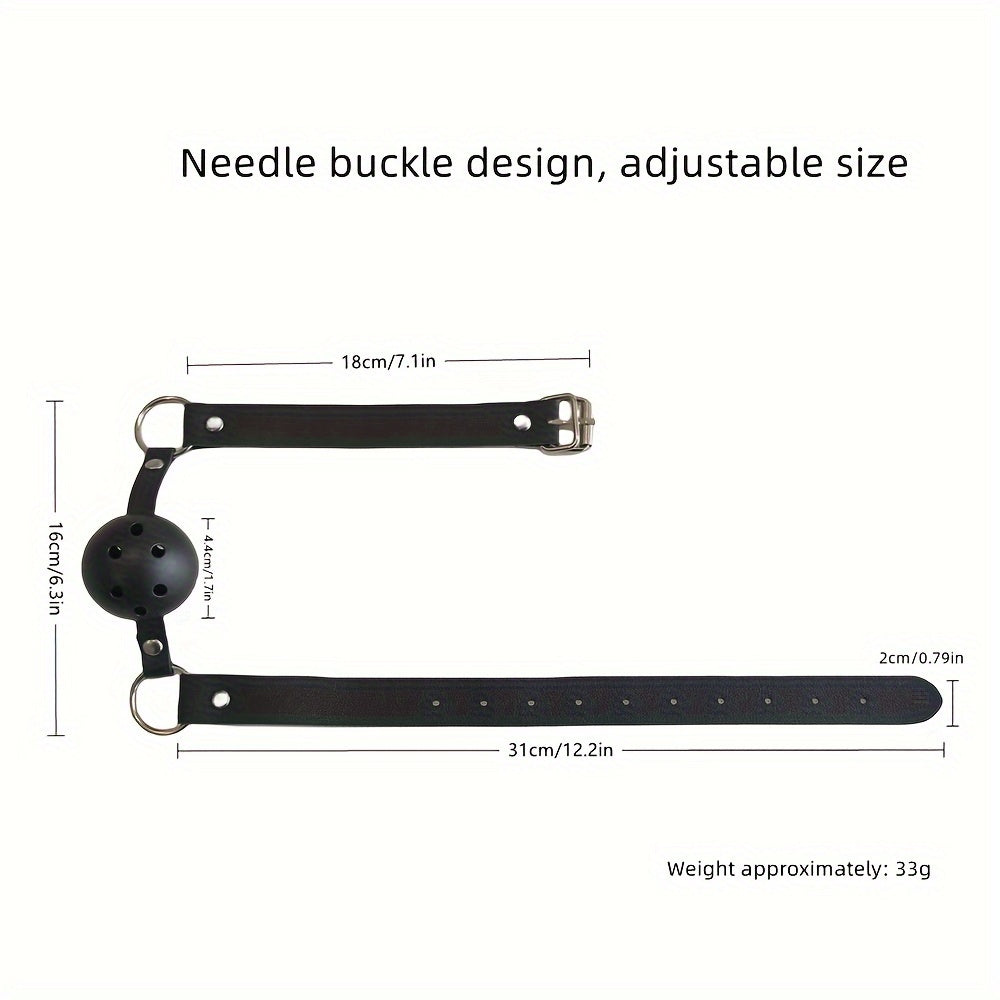 Adult Unisex Red Bondage Ball Gag Hollow Out Round Mouth BDSM Toy