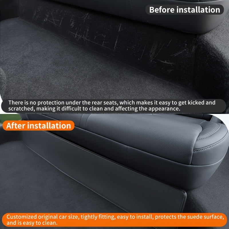 Universal PU Leather Rear Seat Anti-Wear Pad for Model Y