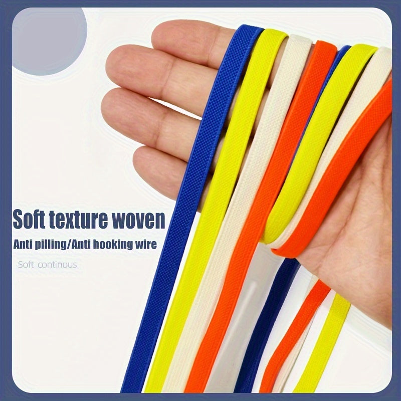 Unisex Elastic Flat Shoelaces With Metal Buckles No Tie Shoe Accessories