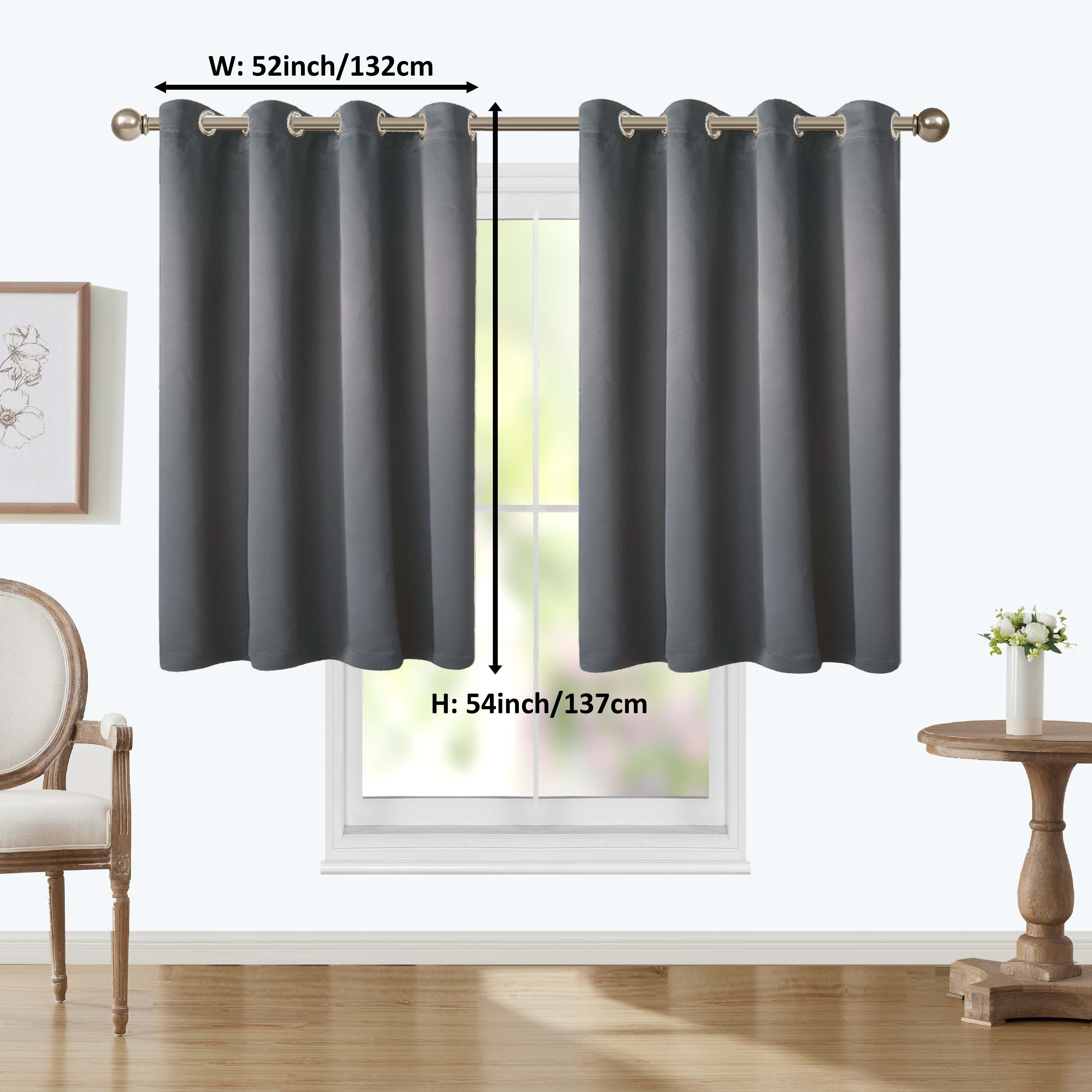 Blackout Curtain with Iron Rings Indoor Use 180g Dark Fabric