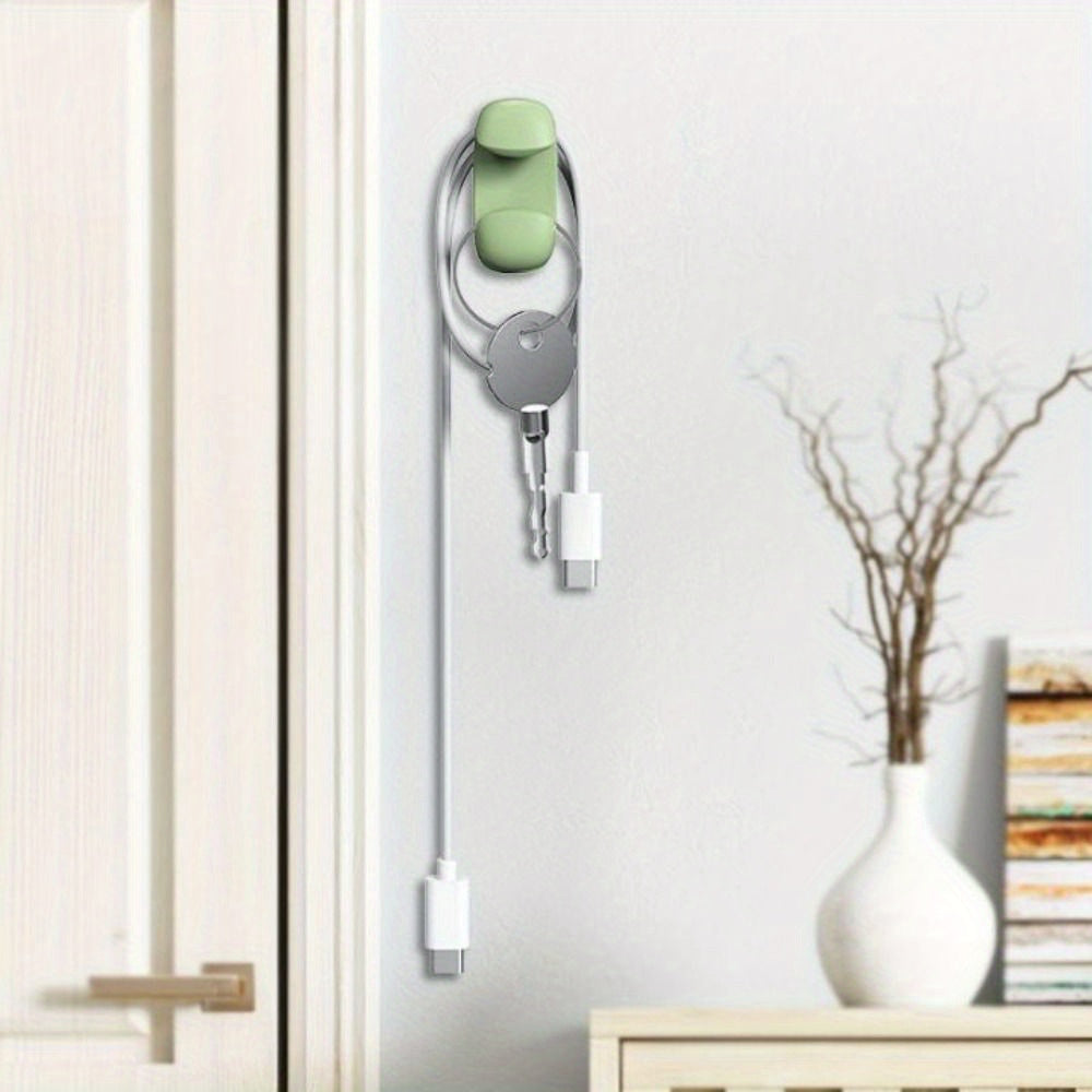 Set of 2 Silicone Kitchen Utensil Holders Adhesive Rack for Spatula and Rice Spoon Organizer