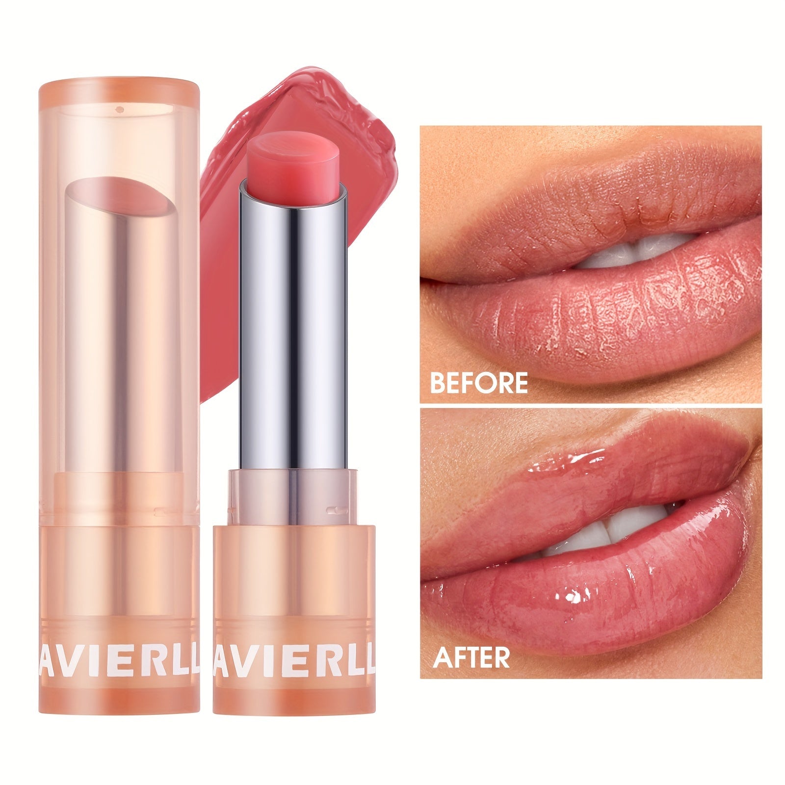Bálsamo labial hidratante para mujer con vitamina E, hidratante y nutritivo, rosa, rojo, naranja