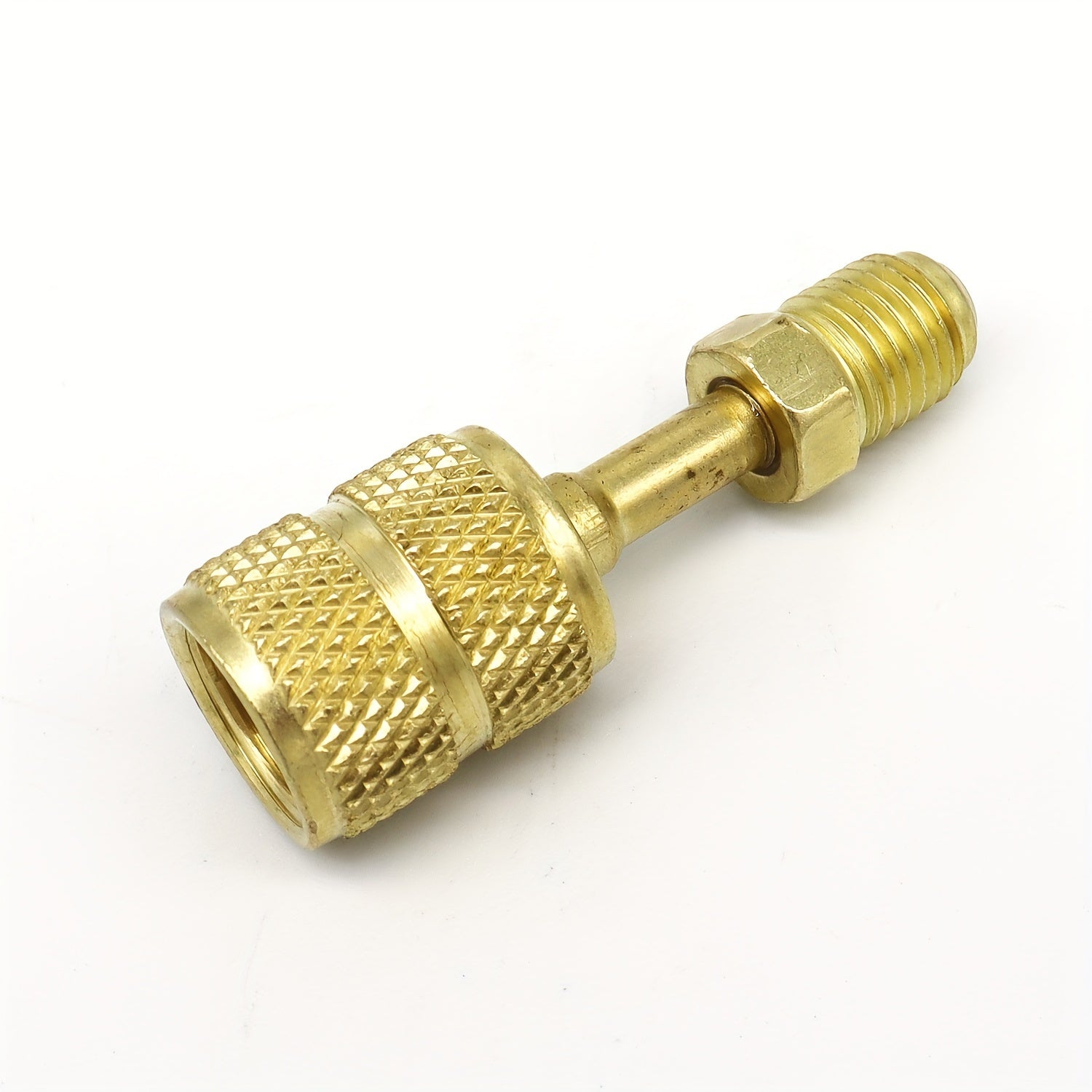 Mini Split Adapter Kit for R410A HVAC Hose Fittings 5/16 Inch SAE Female to 1/4 Inch SAE Male Straight and Angled Set of 2