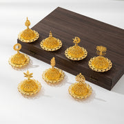 Golden Hollow-Out Resin Incense Burner with Intricate Lace Patterns for Home or Office Decor