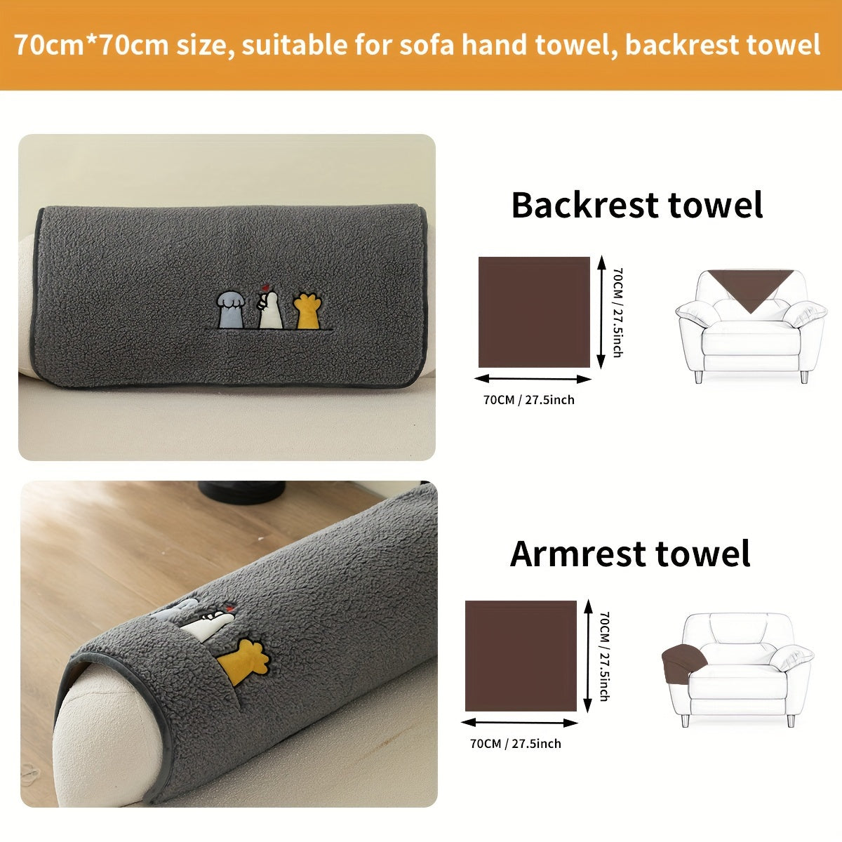 Plush Sofa Slipcover and Pillowcase Protects Furniture in Any Room