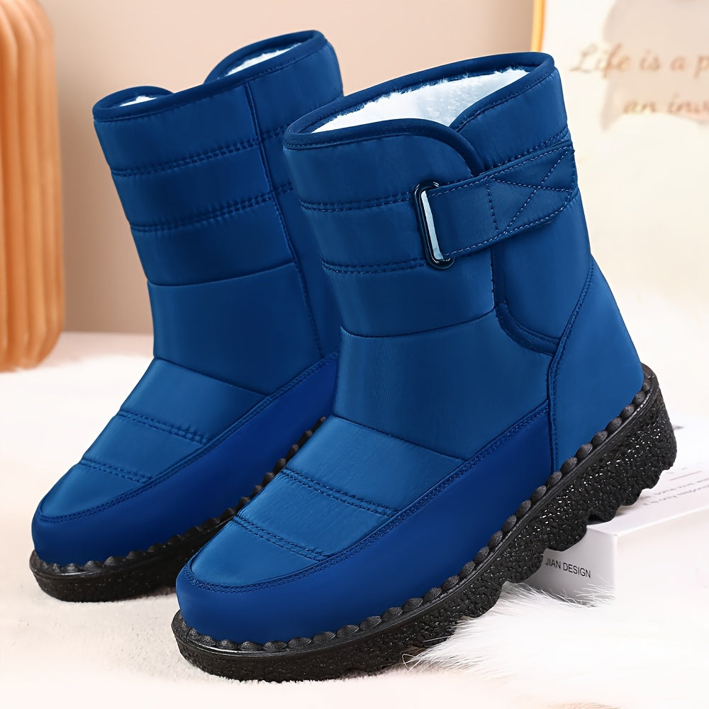 Women's Thick High Top Snow Boots with Plush Insulated Casual Footwear