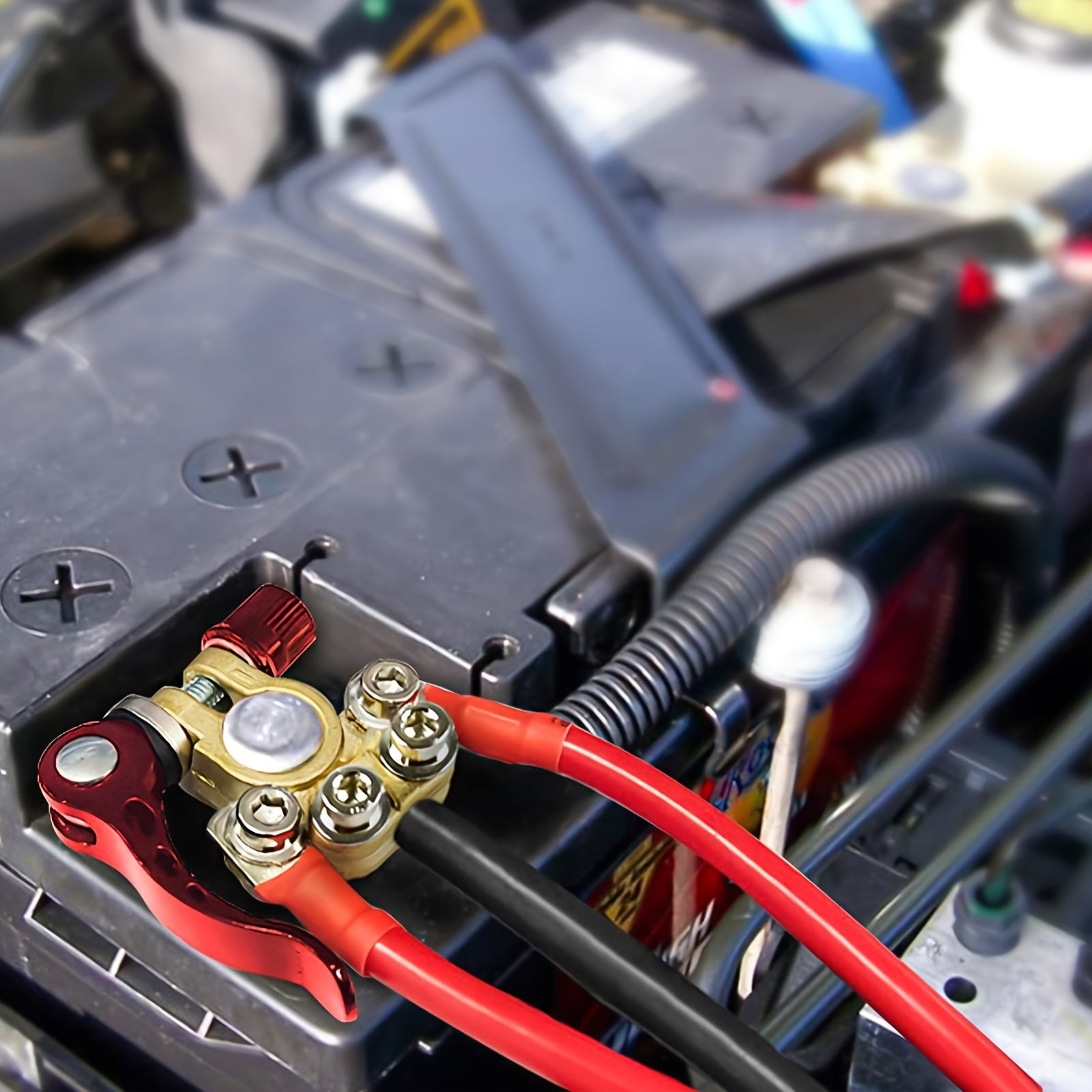 Universal Battery Terminal Clamp Connectors 2Pcs 4-Way Quick Release for Cars