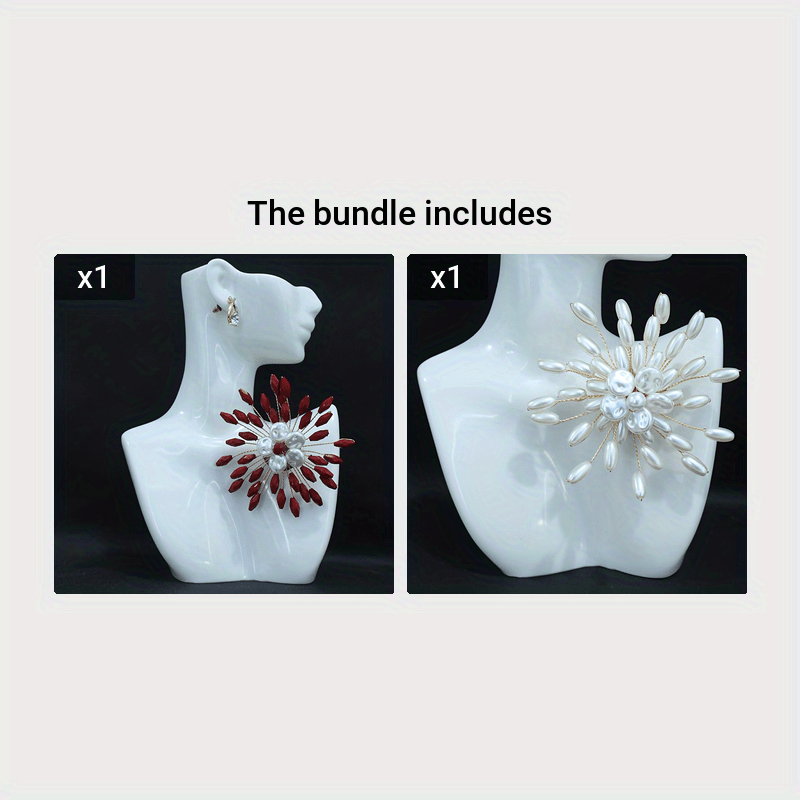 Шикальная ручная брошь - отличительная круглая форма с имитацией жемчуга, идеально подходит для украшения платьев и свитеров