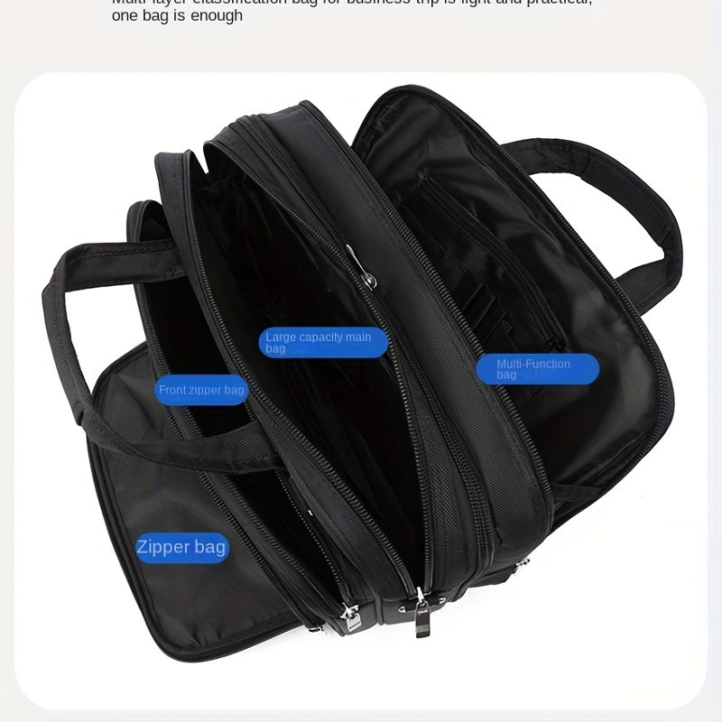 Premium Nylon Laptop Briefcase Fits 16-Inch Laptop for Travel Business School