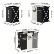 Oxford Fabric Laundry Hamper with Handles, Spacious and Portable for Clothes and Toys