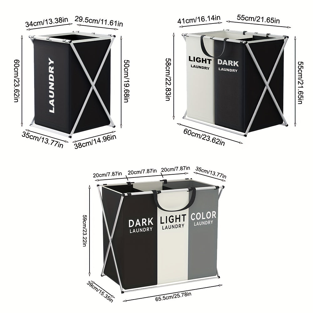 Oxford Fabric Laundry Hamper with Handles, Spacious and Portable for Clothes and Toys