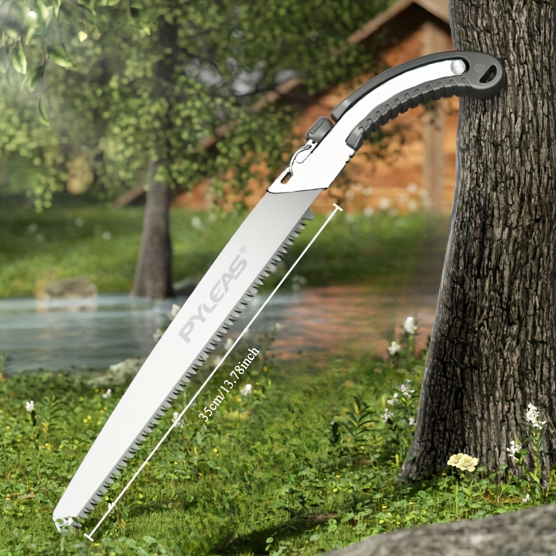 Stainless Steel Hand Saw for Wood Cutting Logging Gardening with Ergonomic Grip