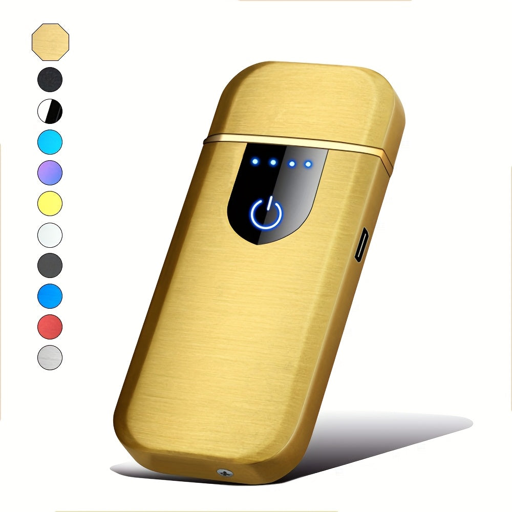 Uniseks qayta to'ldiriladigan to'liq ekranli sensorli ikki tomonlama olovli kreativ sovg'a