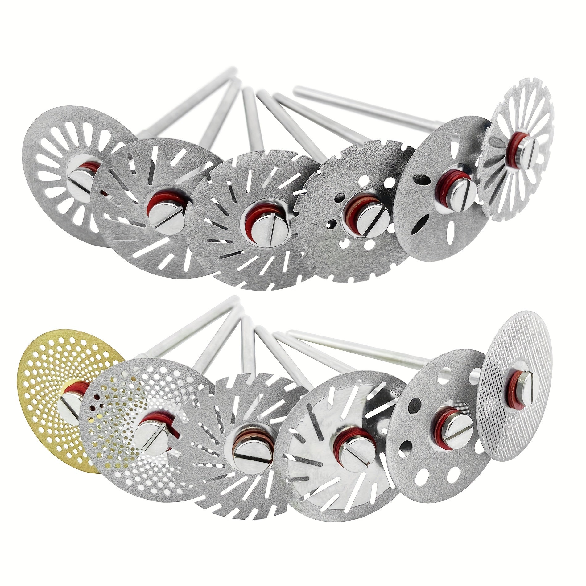 Dental Lab Diamond Discs 19mm 22mm Dual-Sided Polishing and Grinding Discs Gold or Silver