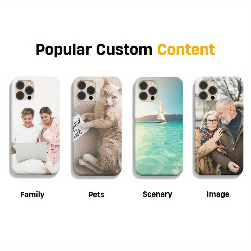 Funda de teléfono personalizable con fotos para modelos de iPhone con imágenes y texto personalizados