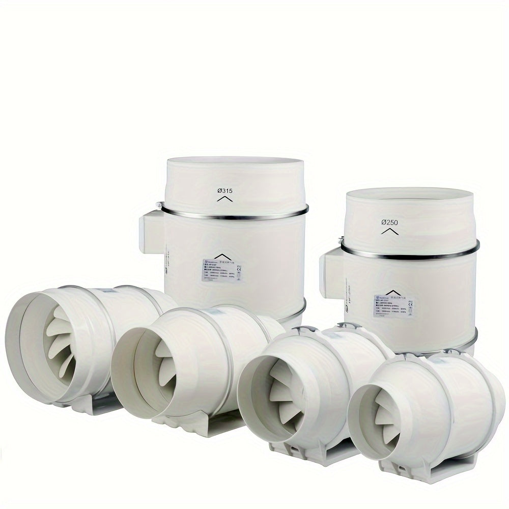 High-Speed 10.16cm Inline Duct Fan with Mixed Flow for Ventilation Heating Cooling