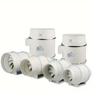 Yuqori tezlikdagi 10.16 sm inline kanalli fan - aralash oqim bilan - issiqlik va sovutish uchun tinch, kuchli havalandırma, o'simliklar uchun tentlar va gidroponika uchun mukammal, oson o'rnatish, 220V.