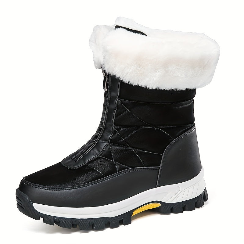 Women's Mid-Calf Winter Boots With Warmth Insulation Plush Lining