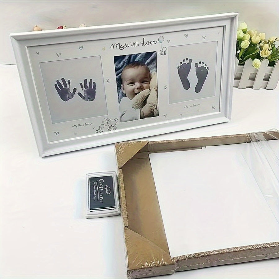 Baby Keepsake Frame Collage Kit for Handprints and Footprints Durable PVC Gift