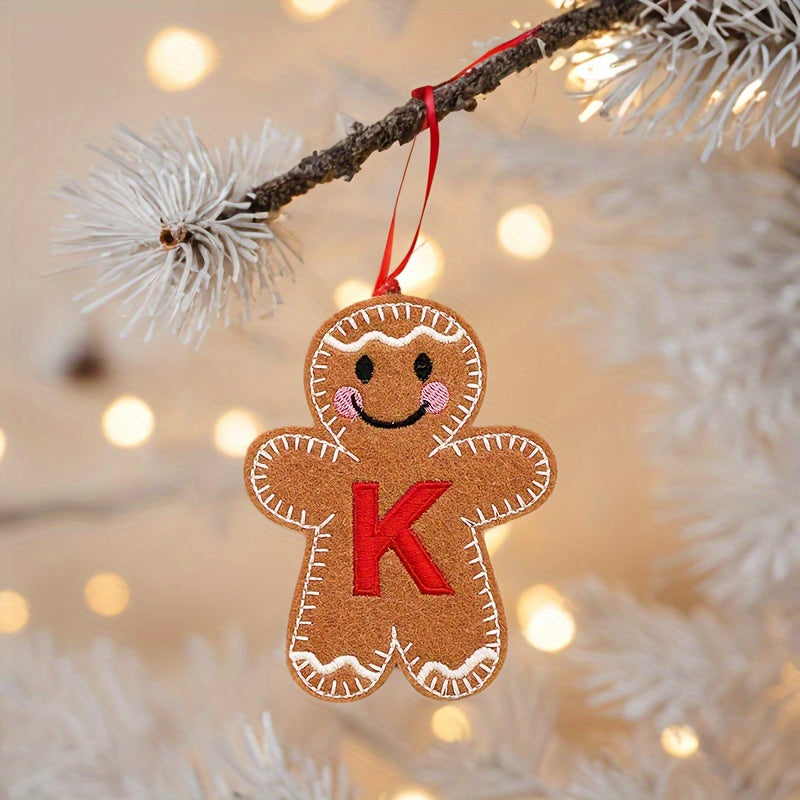 Fabric Gingerbread Man Christmas Ornament for Home and Kitchen Decoration