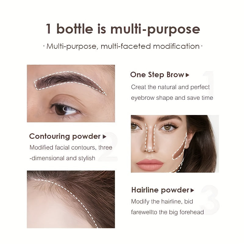 Women Waterproof Hairline Root Cover Up Natural Black Brown Eyebrow Powder