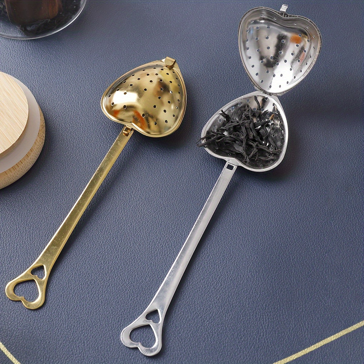 Сердцевидный заварник из нержавеющей стали для рассыпного чая и специй