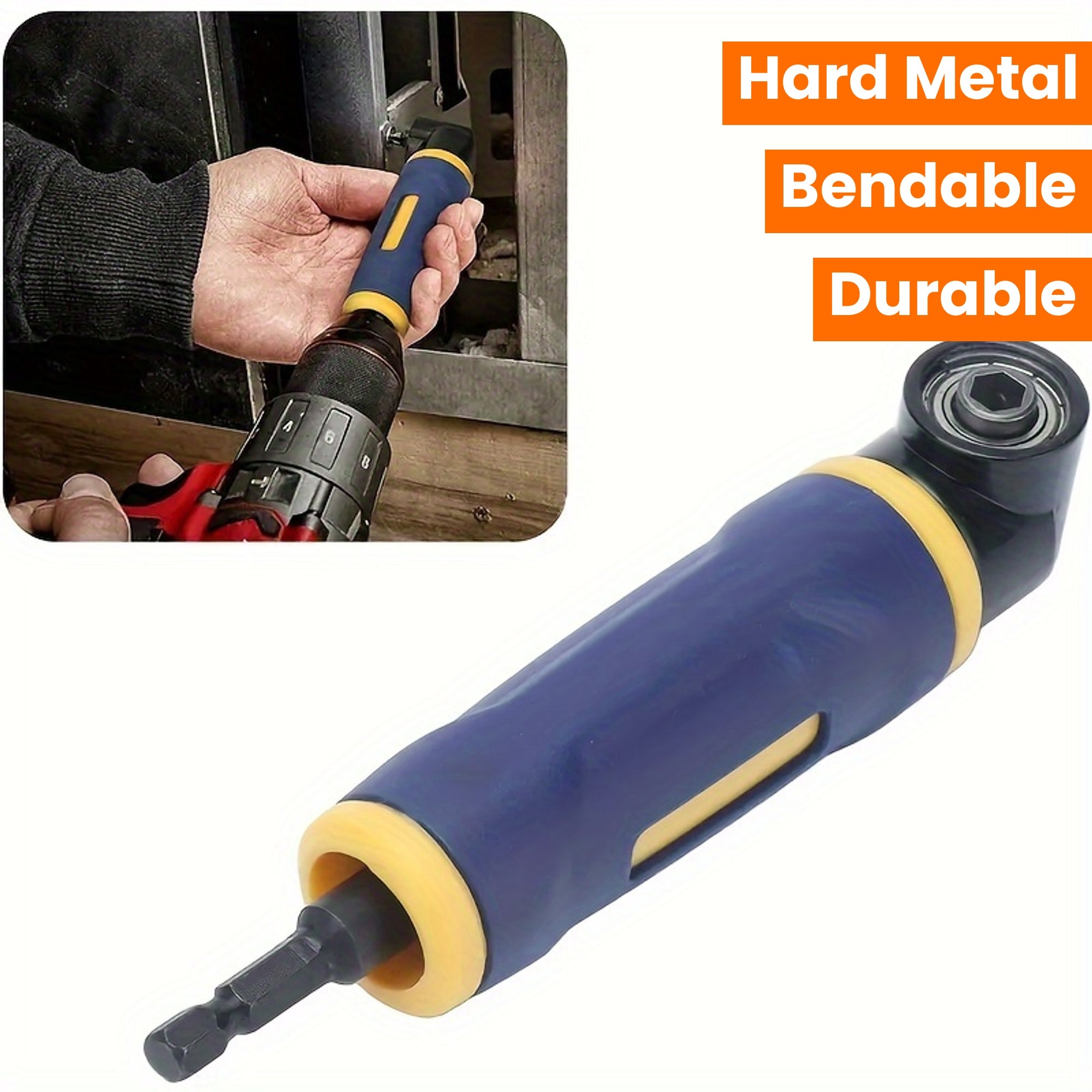 Adaptador de taladro de ángulo recto de 90 grados universal con extensión de metal duro