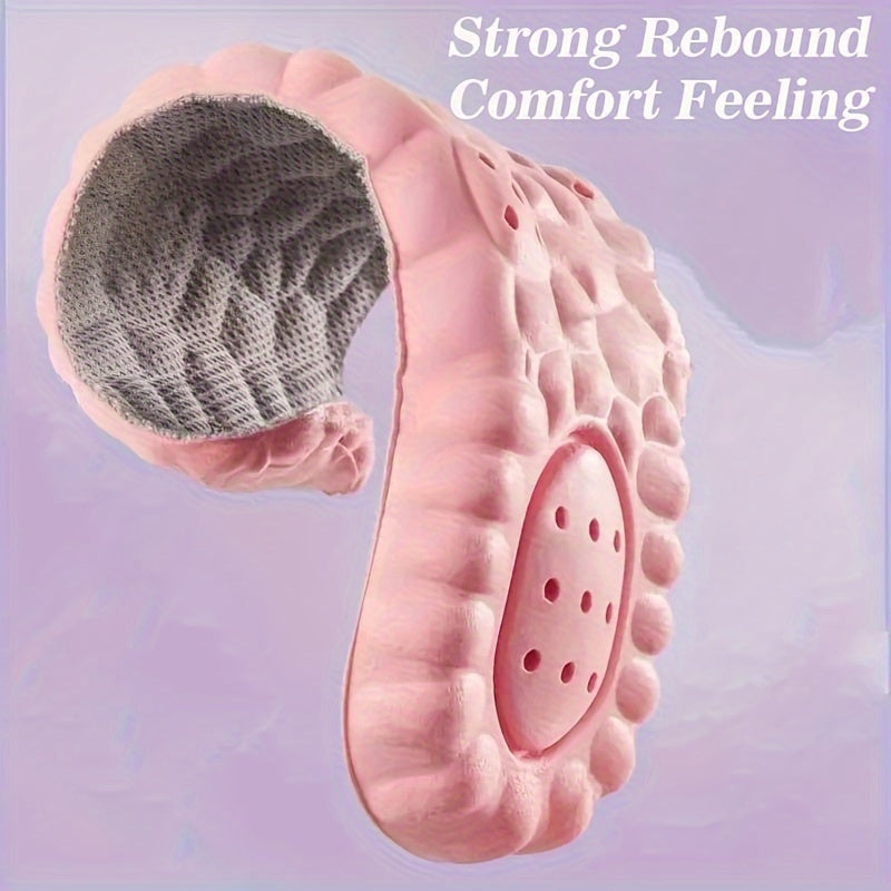 Women's Soft 4D Sports Insoles Pink Sizes 5-9.5 Shock Absorption