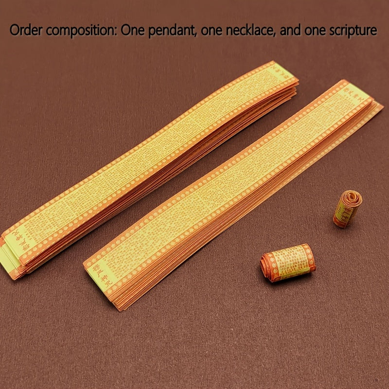 Mysterious Six-Character Pendant Necklace Silver Jewelry for Women