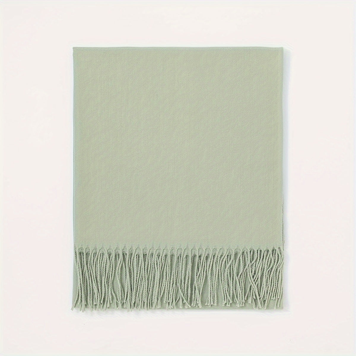 Women's Solid Color Scarf with Tassels Polyester Shawl for Casual Wear in Maroon Blue