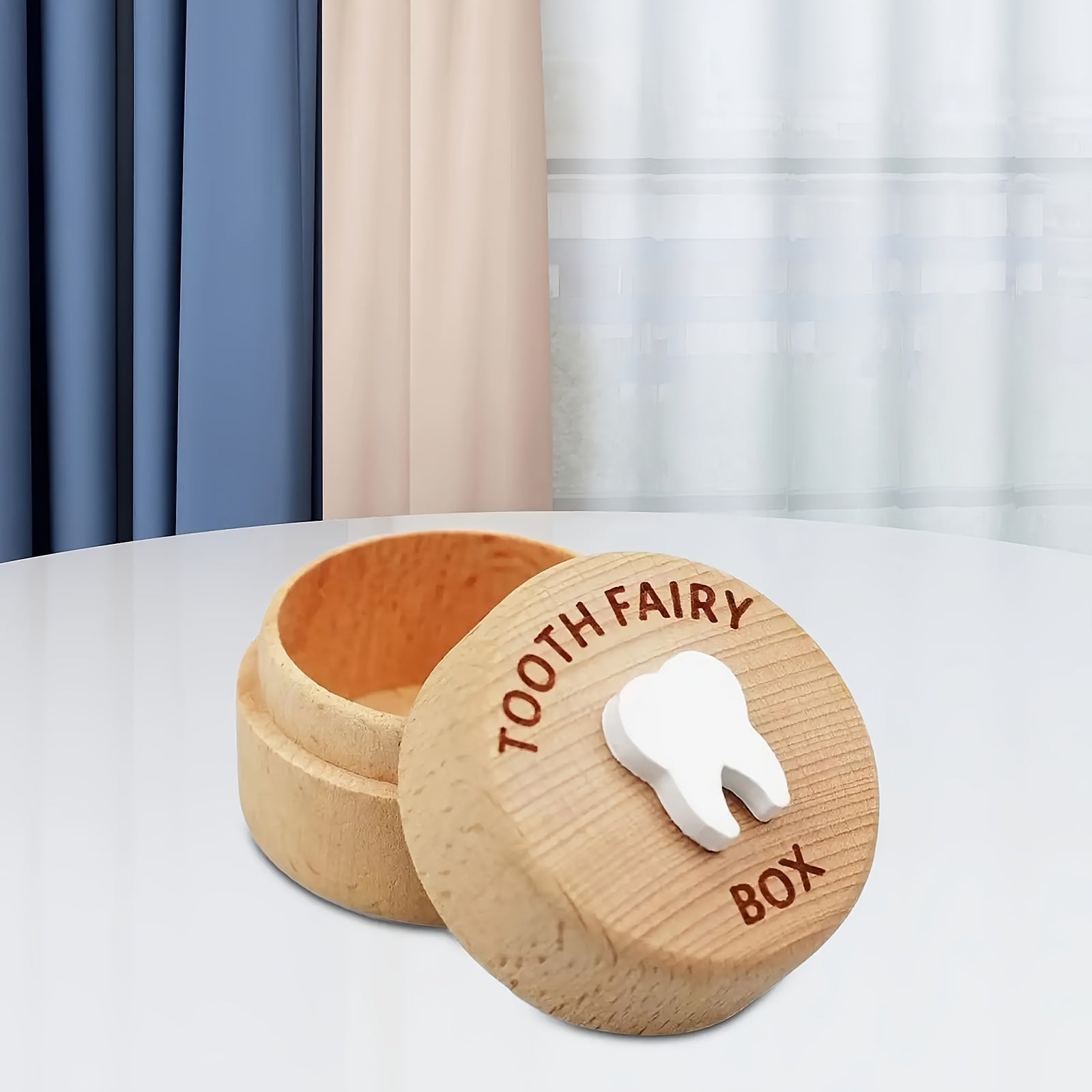 Wooden Baby Keepsake Box for Storing Baby Teeth and Fetal Hair