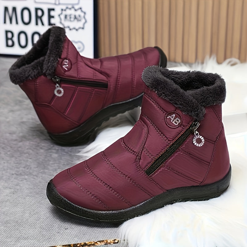 Женские зимние сапоги до середины икры с бархатной подкладкой и застежкой-молнией