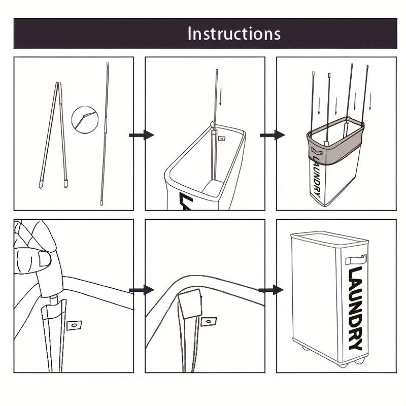 Cesta de ropa sucia delgada con malla a prueba de polvo y tela impermeable para almacenamiento de ropa